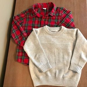Christmas Holiday Toddler Sweater Shirt Set